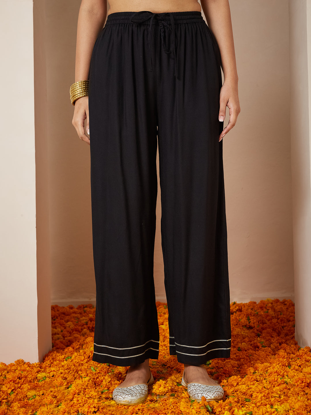 Janasya Dark Rayon Ethnic Motifs A-Line Kurta Set | Grocsy