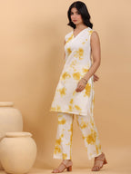 Janasya Bright Cotton Tie & dye Straight Kurta Set | Grocsy
