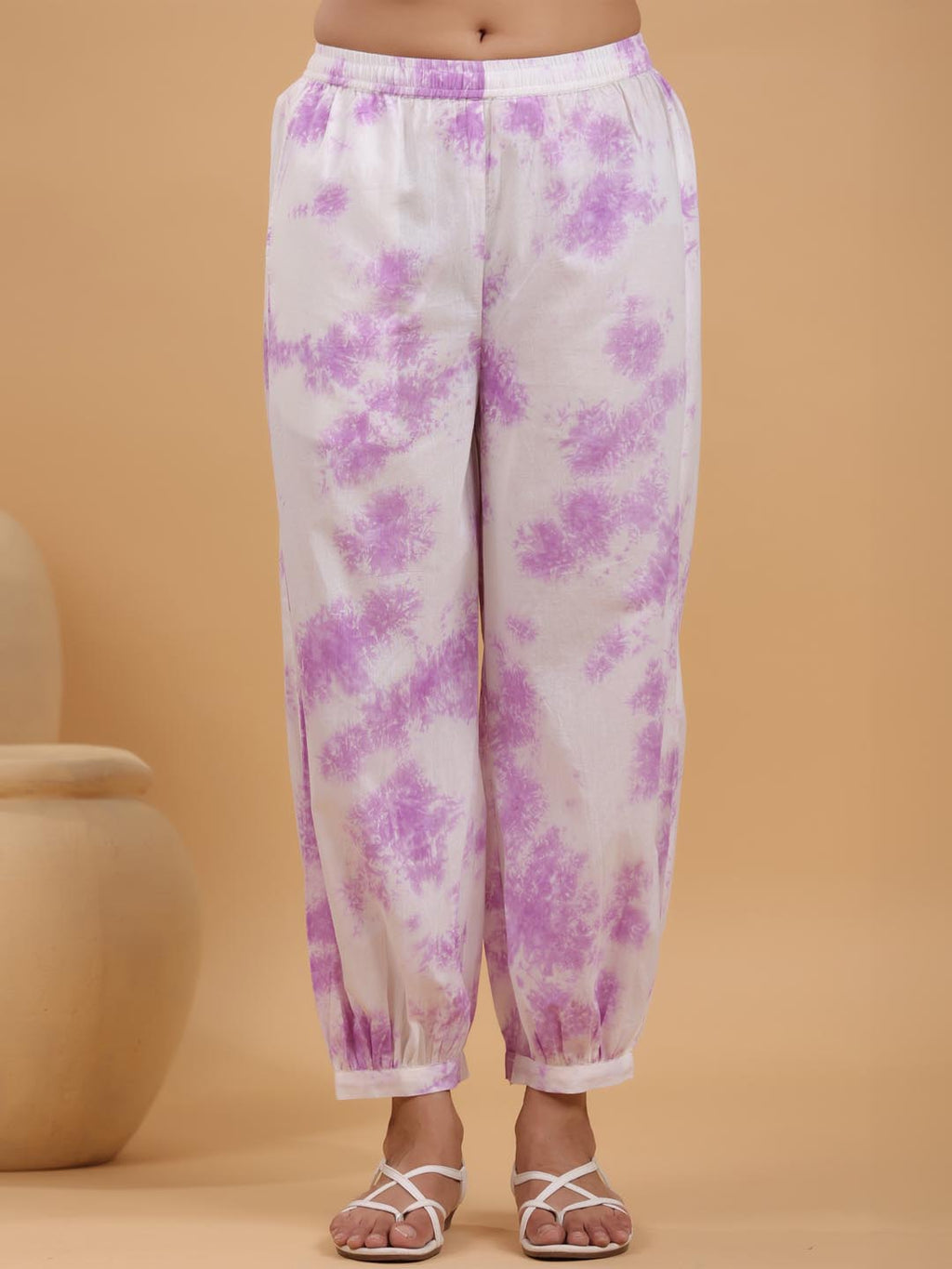 Janasya Bright Cotton Tie & dye Straight Kurta Set | Grocsy