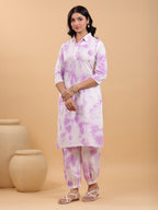 Janasya Bright Cotton Tie & dye Straight Kurta Set | Grocsy