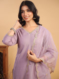 Janasya Light Chanderi Solid Straight Kurta Set | Grocsy