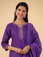 Janasya Bright Cotton Blend Solid Straight Kurta Set | Grocsy