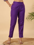Janasya Bright Cotton Blend Solid Straight Kurta Set | Grocsy