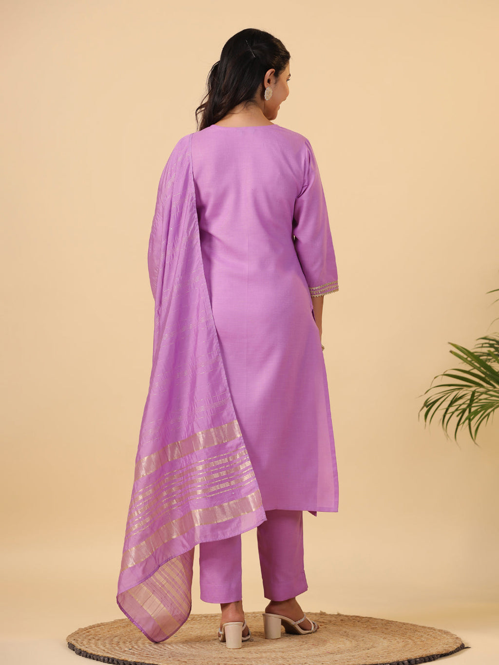 Janasya Light Cotton Blend Solid Straight Kurta Set | Grocsy