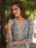 Janasya Light Cotton Floral Straight Kurta Set | Grocsy