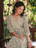Janasya Light Cotton Floral Straight Kurta Set | Grocsy