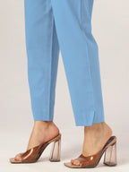 Janasya Light Cotton Solid A-Line Top & Bottom Set | Grocsy