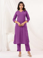 Janasya Light Cotton Solid Straight Kurta Set | Grocsy