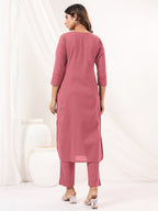 Janasya Light Cotton Solid Straight Kurta Set | Grocsy