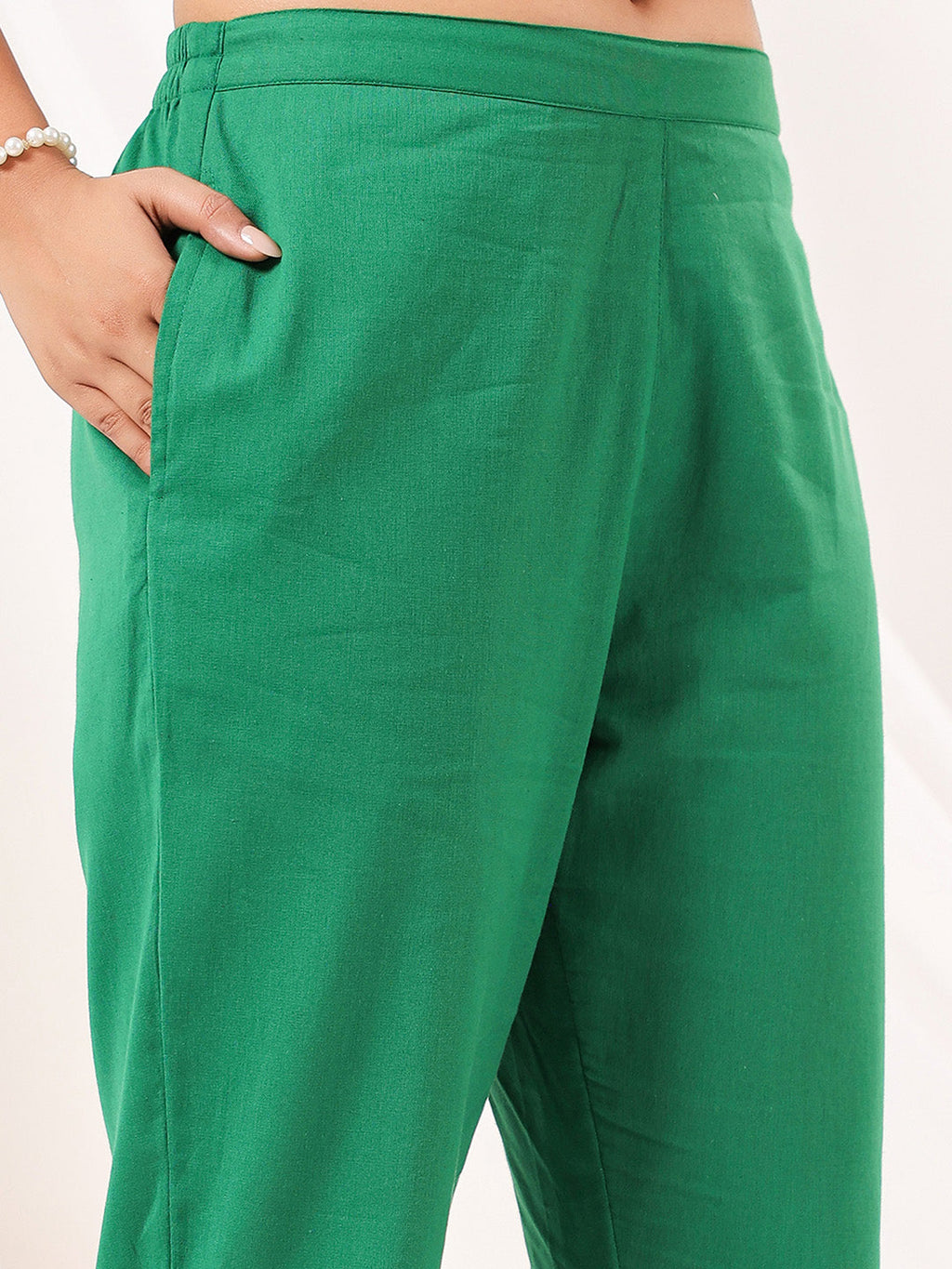 Janasya Dark Cotton Solid Straight Kurta Set | Grocsy