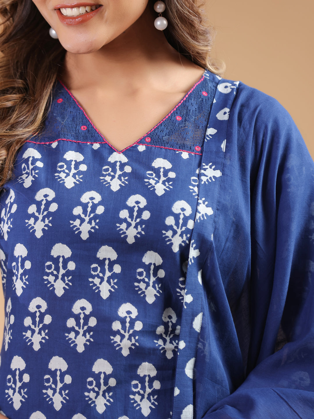 Janasya Dark Cotton Ethnic Motifs Straight Kurta Set | Grocsy