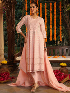 Janasya Light Cotton Ethnic Motifs Anarkali Kurta Set | Grocsy