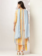 Janasya Light Georgette Embroidered A-Line Kurta Set | Grocsy