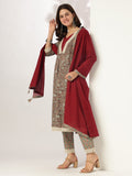 Janasya Light Cotton Floral Anarkali Kurta Set | Grocsy