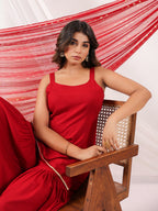 Janasya Dark Rayon Solid Straight Kurta Set | Grocsy