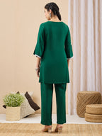 Janasya Green Straight Rayon Co-Ords | Grocsy