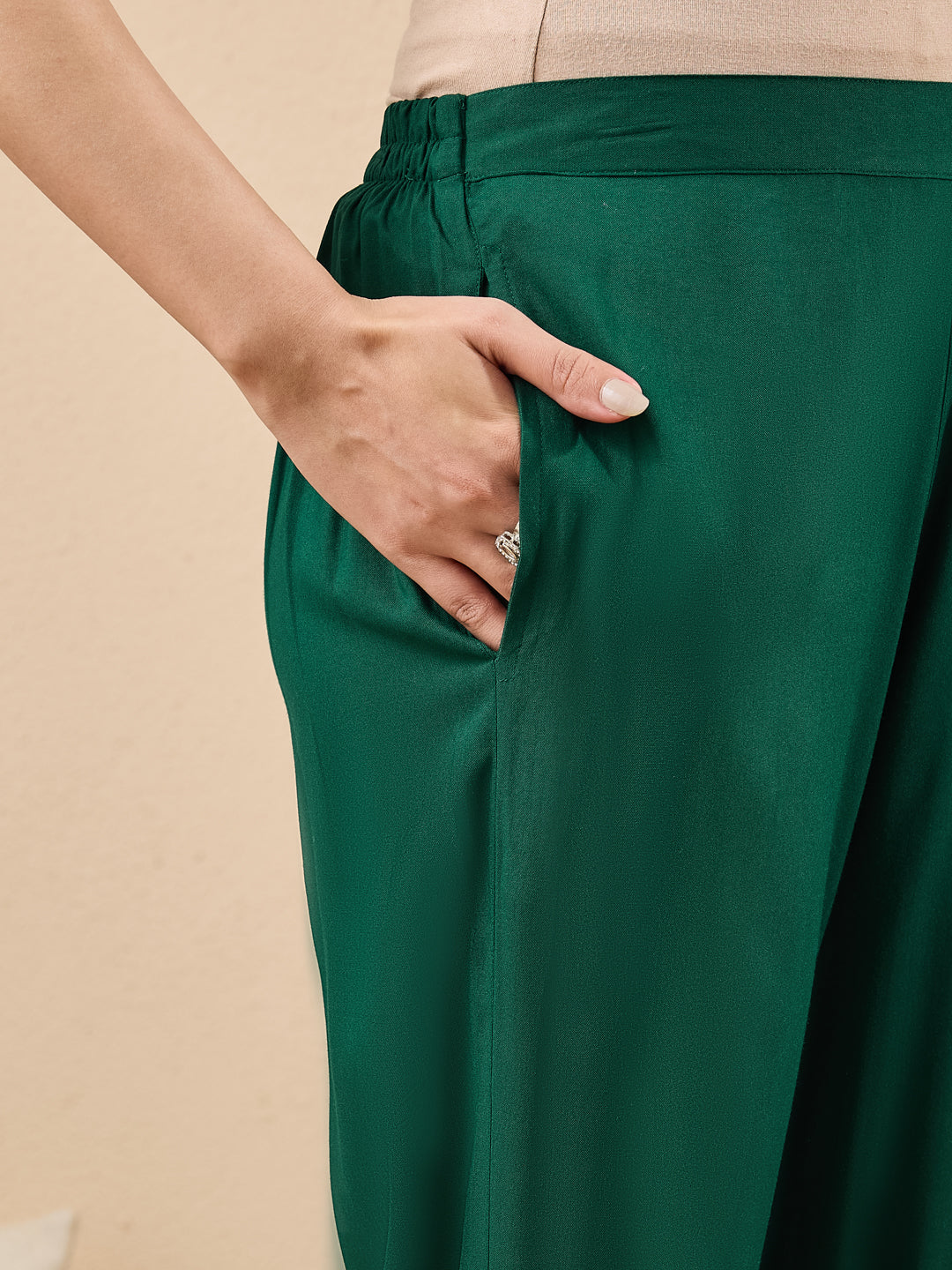 Janasya Green Straight Rayon Co-Ords | Grocsy