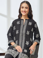 Janasya Black Straight Chanderi Co-Ords | Grocsy