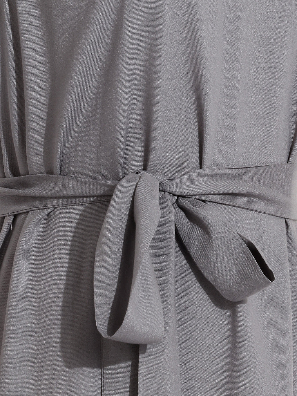 Janasya Grey Fit & Flare Rayon Dress | Grocsy