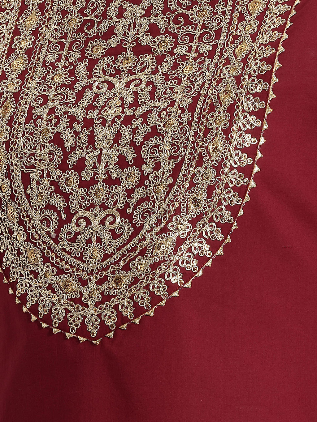 Janasya Maroon Straight Cotton Kurta & Bottom | Grocsy