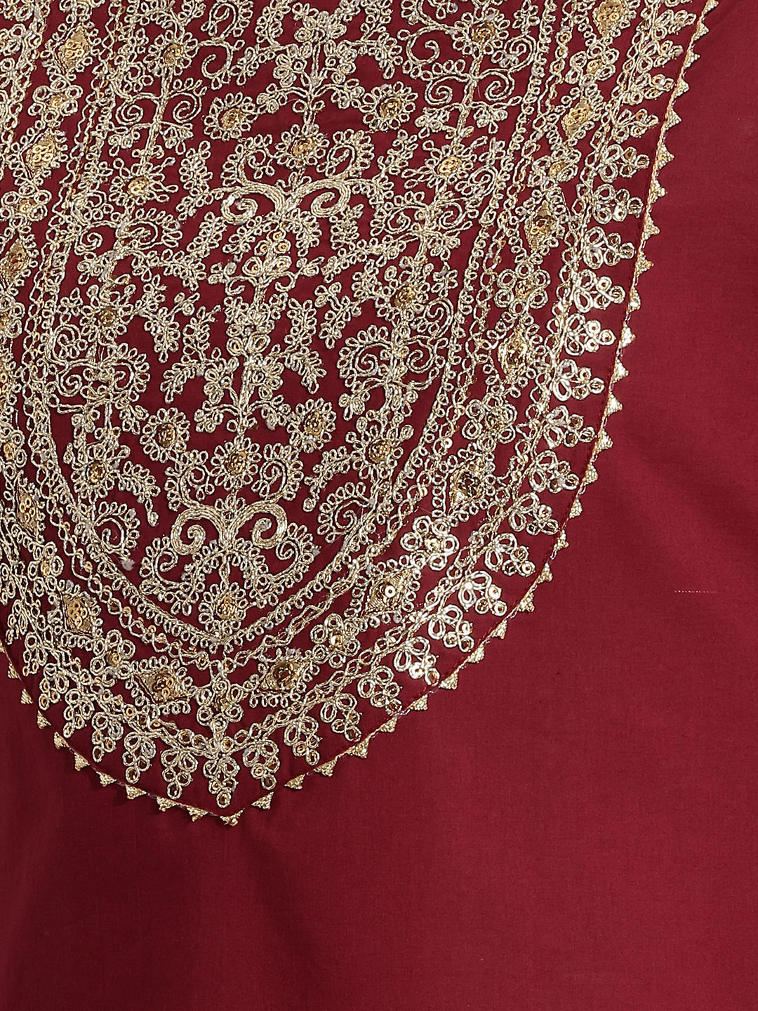 Janasya Maroon Straight Cotton Kurta & Bottom | Grocsy