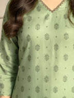 Janasya Mint Straight Silk Blend Kurta | Grocsy