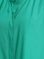 Janasya Green A-Line Rayon Top | Grocsy