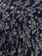 Janasya Navy Blue Peplum Georgette Top | Grocsy
