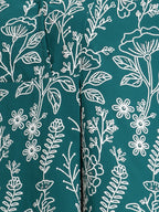 Janasya Teal A-Line Georgette Tunic | Grocsy
