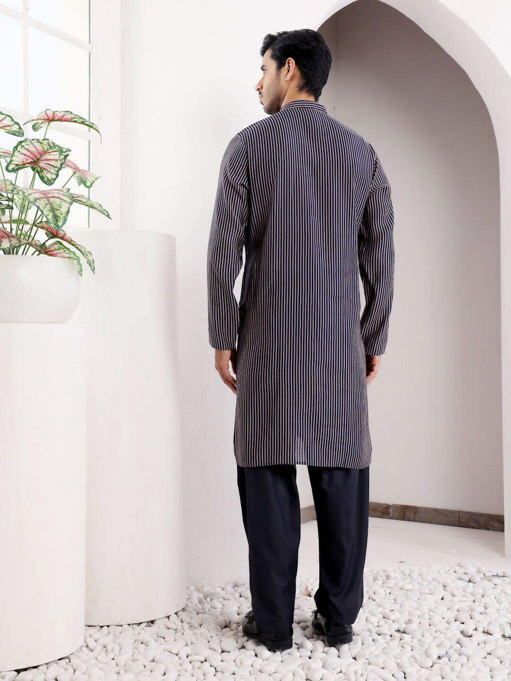 Blue Modal Silk Designer Printed Men's Kurta - Mahotsav | Grocsy