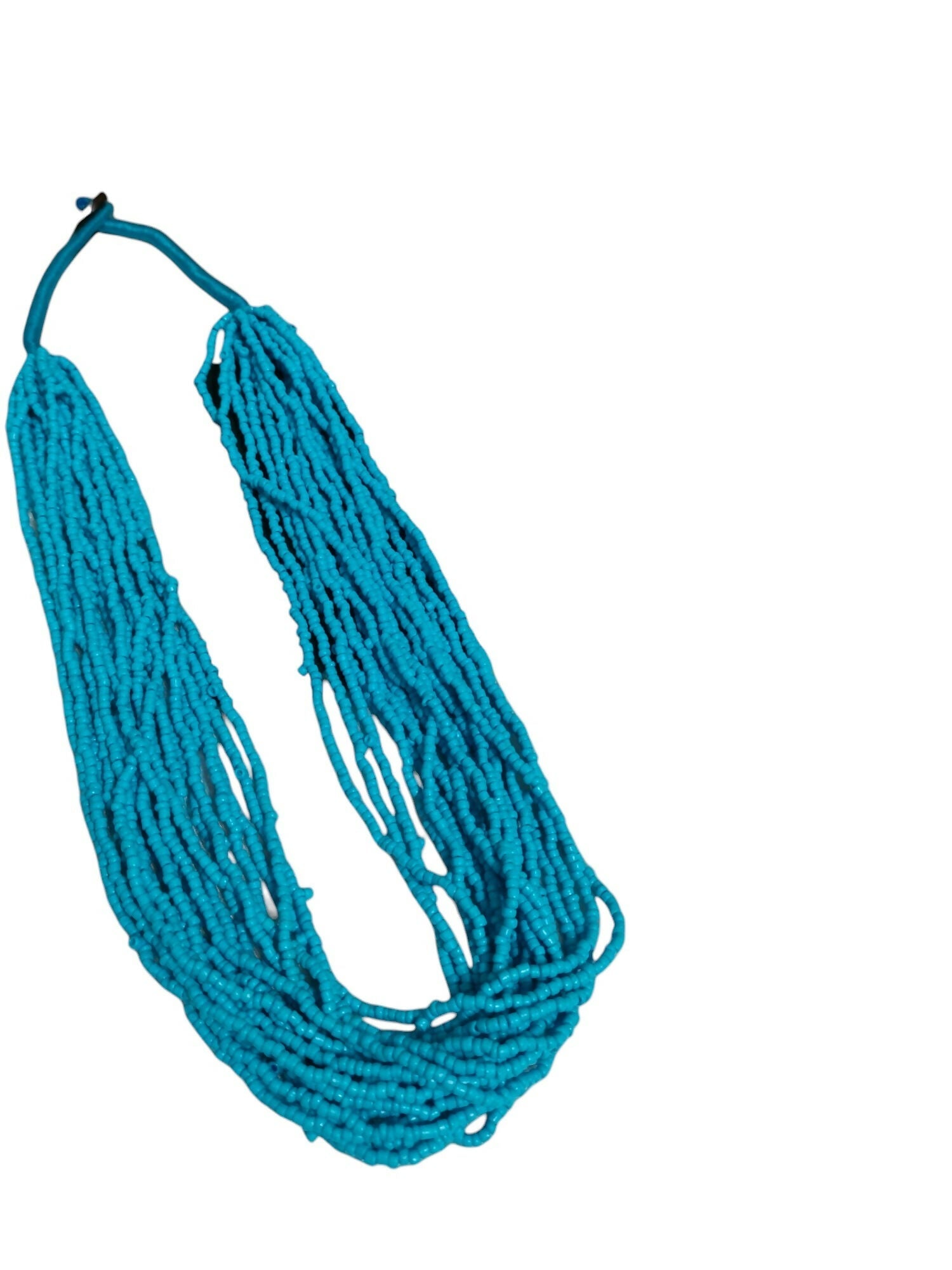Inhanns Handmade Beaded Multilayer Necklace, 20 Layers - Skay Blue | Grocsy
