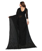 Vamika Net Brasso Black Light Weight Trendy Look Bollywood Style Saree | Grocsy