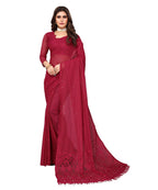 Vamika Net Brasso Maroon Light Weight Trendy Look Bollywood Style Saree | Grocsy