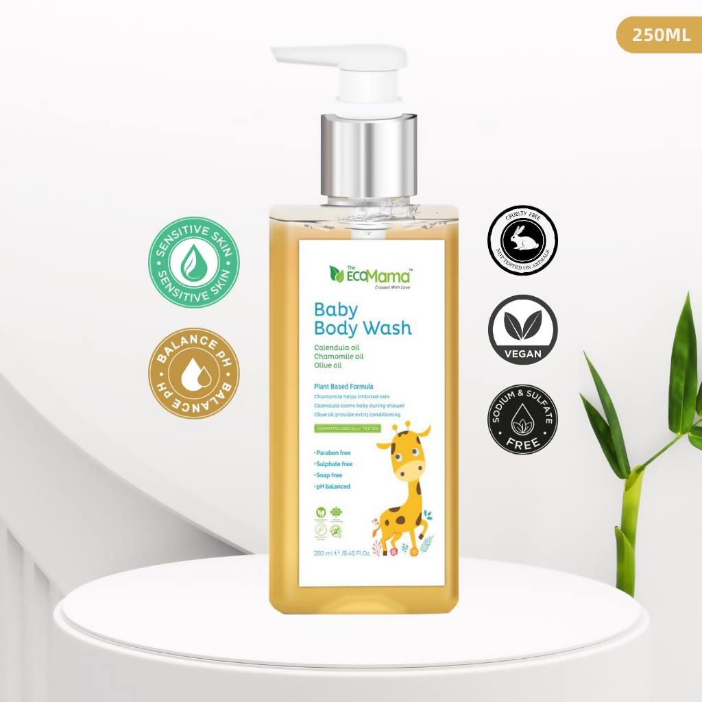 The Eco Mama Baby Body Wash With Aloe Vera Extract, Calendula & Olive Oil | Grocsy