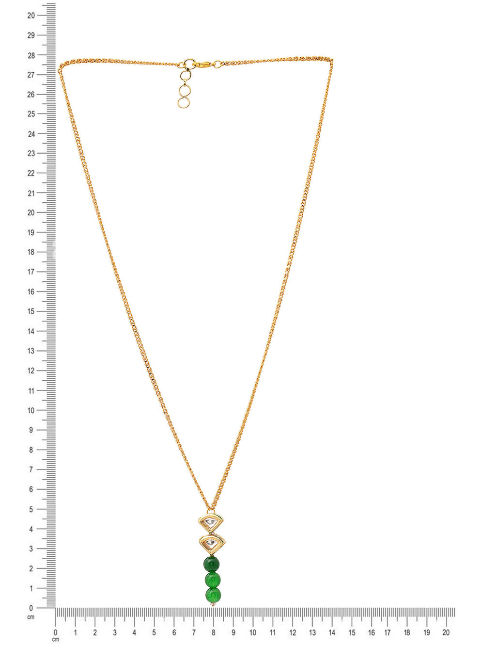 Ruby Raang Green Aventurine Kundan Necklace | Grocsy