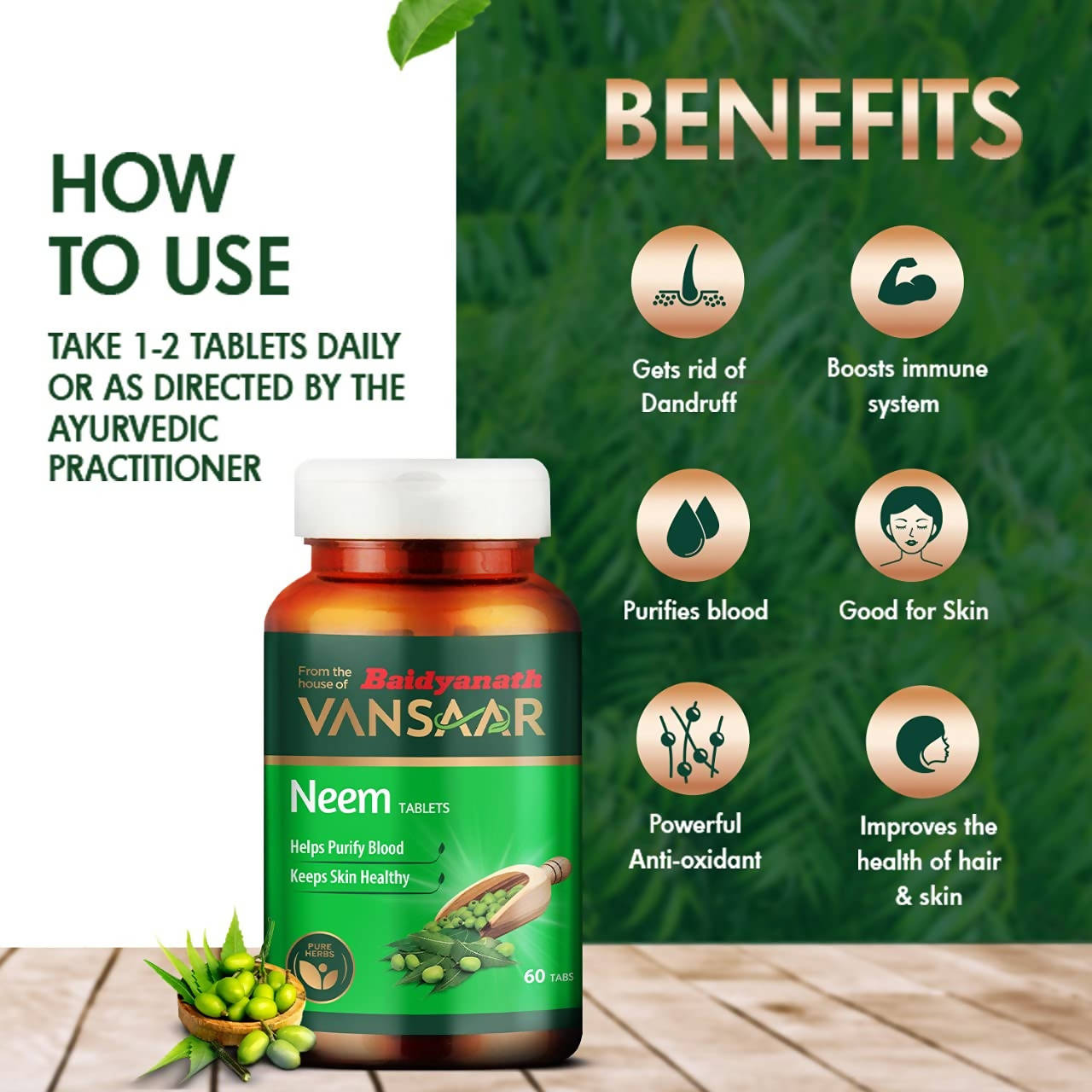 Baidyanath Vansaar Neem Tablets | Grocsy