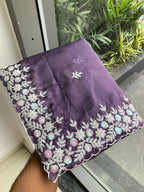 Teeya Creation New Trendy Party Wear Soft Silk Saree-Lavender | Grocsy