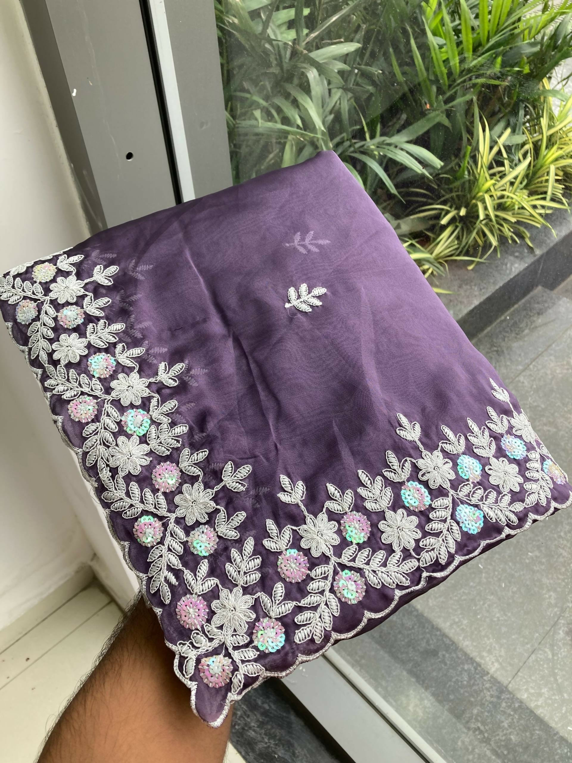 Teeya Creation New Trendy Party Wear Soft Silk Saree-Lavender | Grocsy