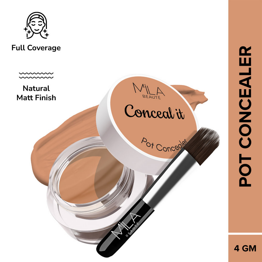 Mila Beaute Conceal It Pot Concealer Creamy Matte Finish with SPF 15 - Natural Nude | Grocsy