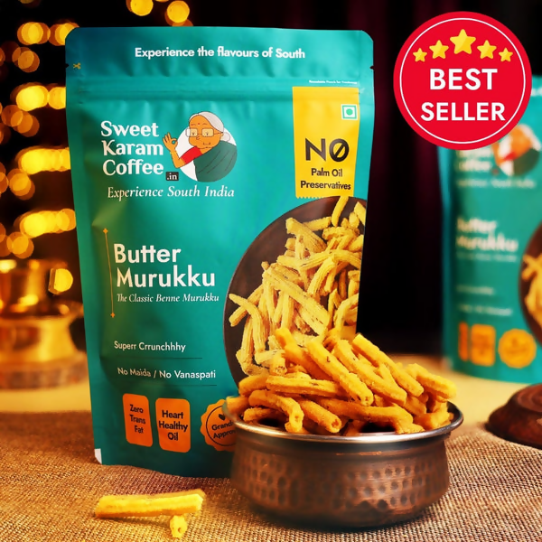 Sweet Karam Coffee Butter Murukku (Benne Murukku) | Grocsy