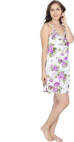 Ruhani Printed Short Nighty Fits Bust (Ruhani-NT-08-FS) | Grocsy