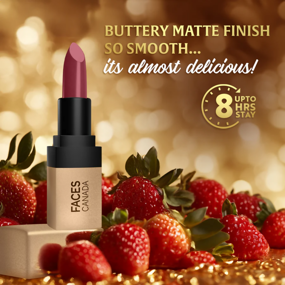 Faces Canada Comfy Matte Velvet Touch Lipstick - Berry Smoothie 04 | Grocsy