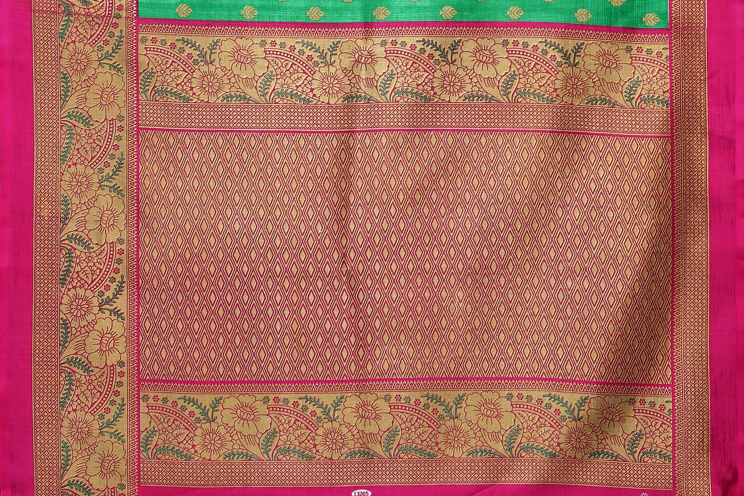 Vamika Green Printed Art Silk Saree | Grocsy