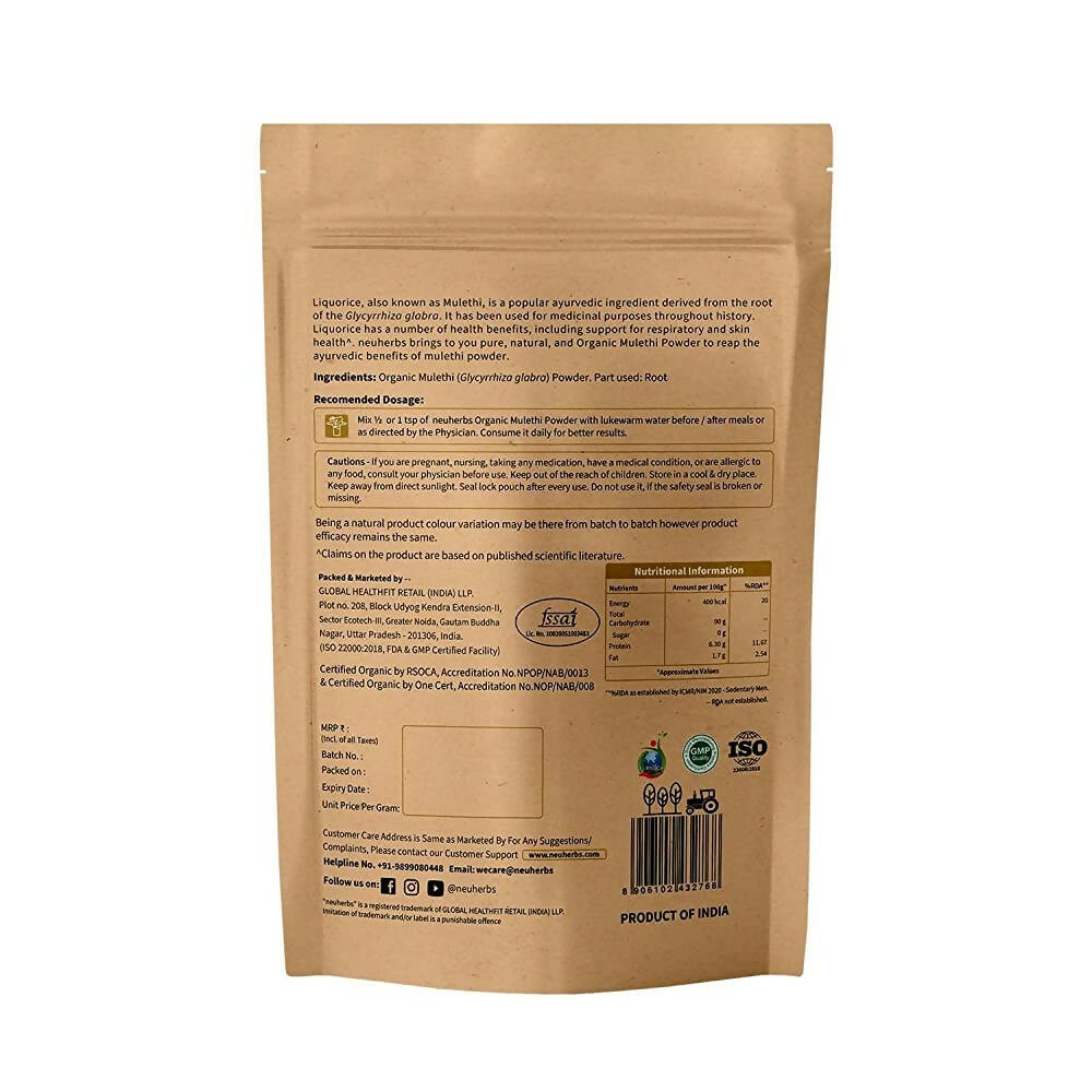 Neuherbs Organic Mulethi Powder | Grocsy
