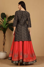 Joban Fashion Black Silk Lehenga Set | Grocsy