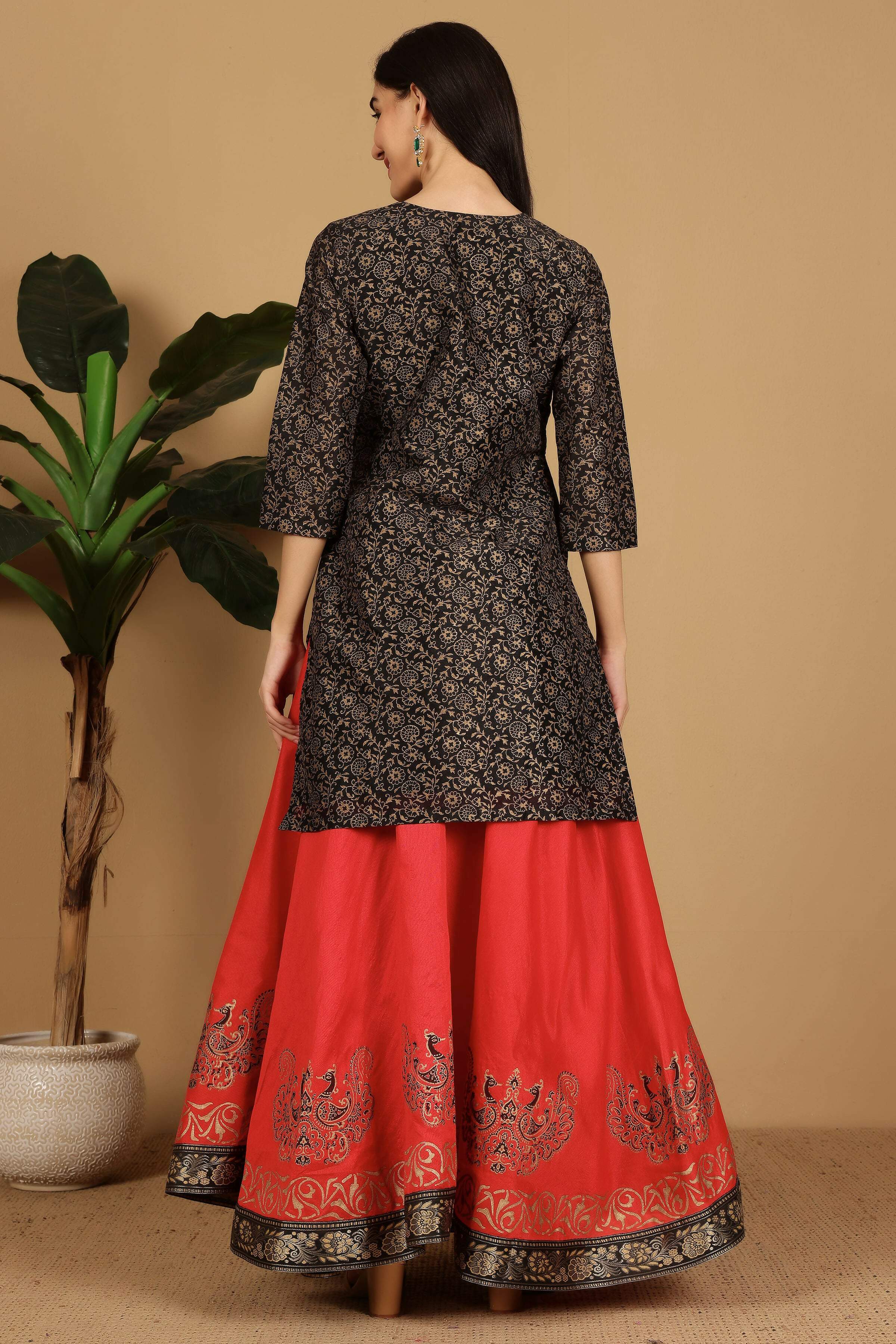 Joban Fashion Black Silk Lehenga Set | Grocsy