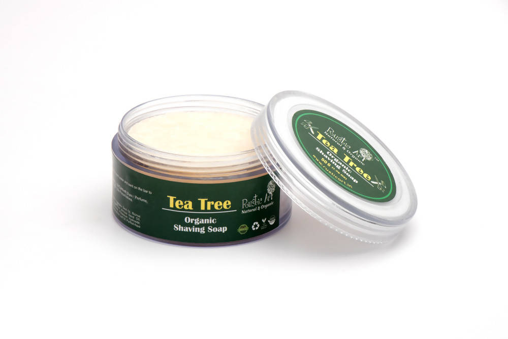 Rustic Art Tea Tree Organic Shaving Soap | Grocsy
