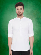 Even Apparels Men's Pure Cotton White Kurta | Grocsy