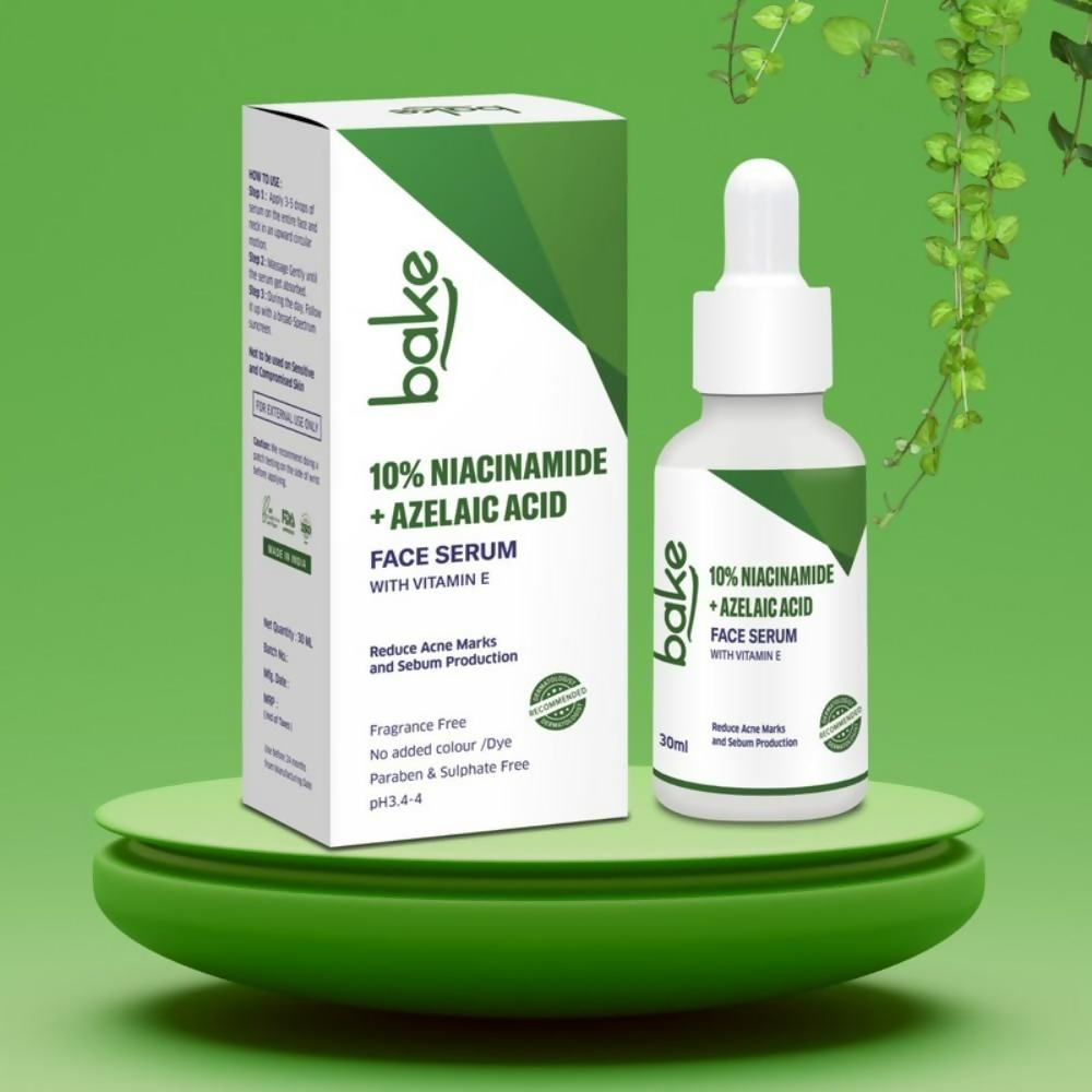 Bake 10% Niacinamide & Azelaic Acid Face Serum With Vitamin E | Grocsy