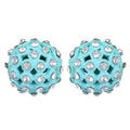 Trendoo Jewelry Gold-Polished Stylish Blue Studs
